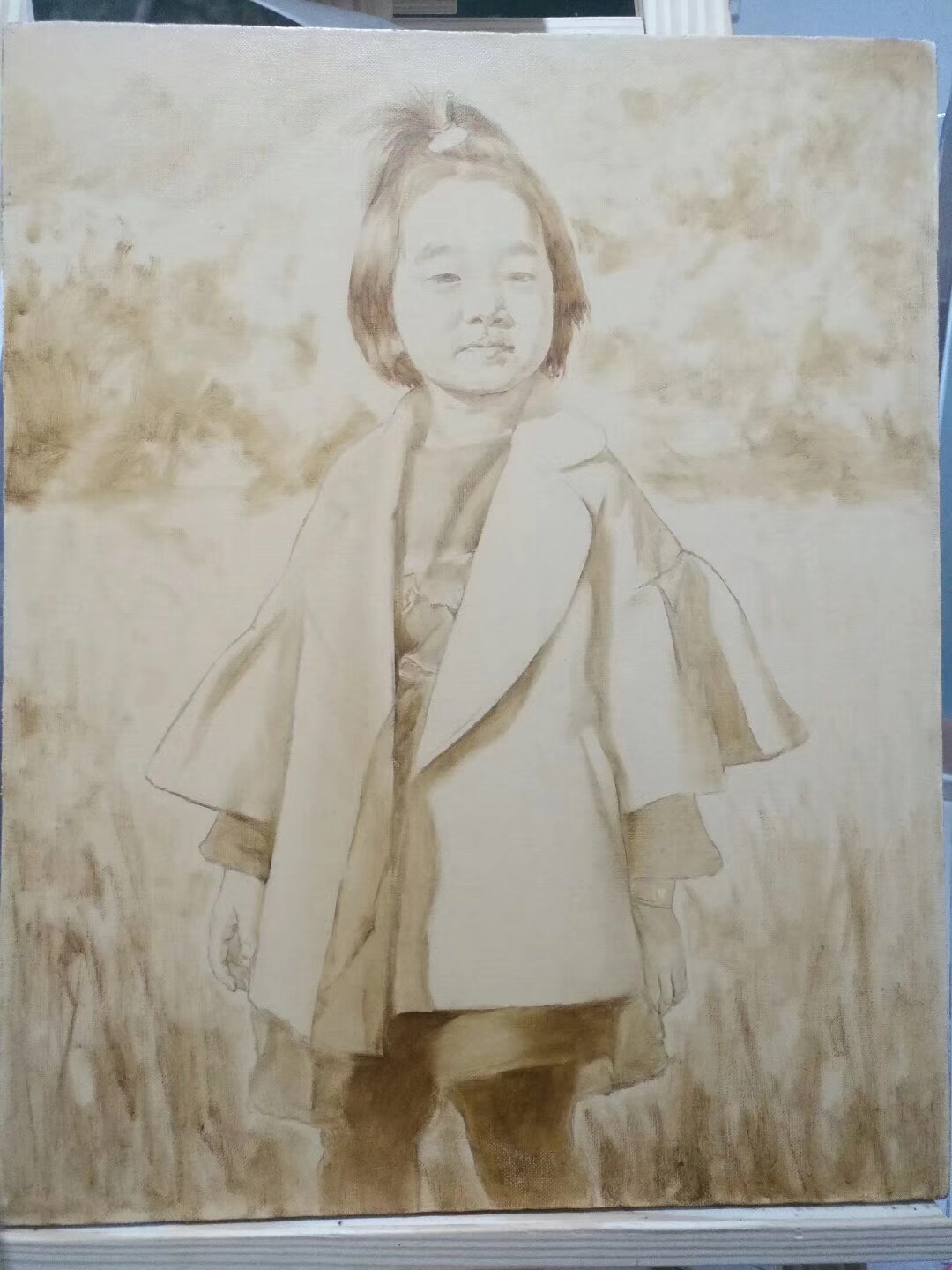儿童肖像油画定制-【十方艺社】